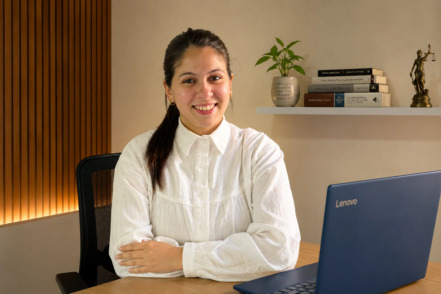 Dra. Araceli Silva en su espacio de trabajo